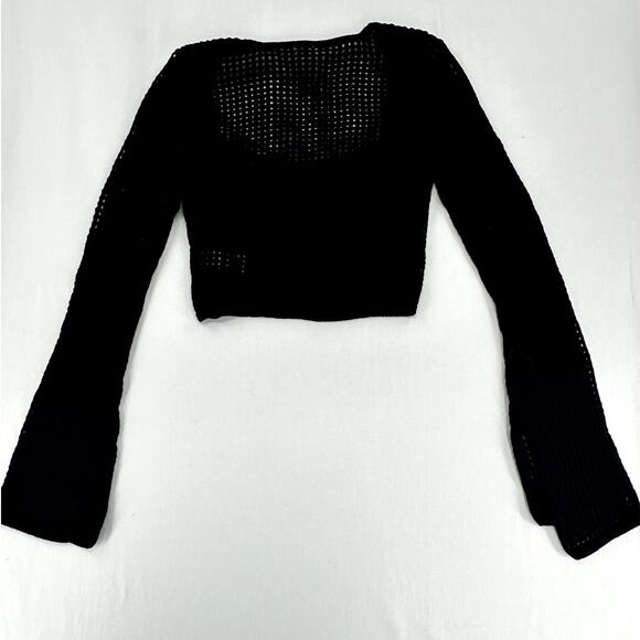Square Neck Open Knit Sweater - Picture 4 of 4